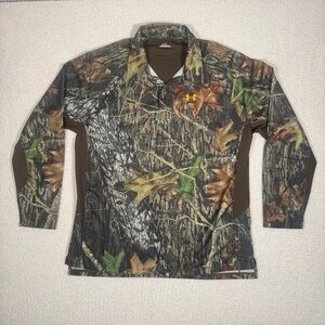 Under Armour Mens Camo Long Sleeve Polo Size Large